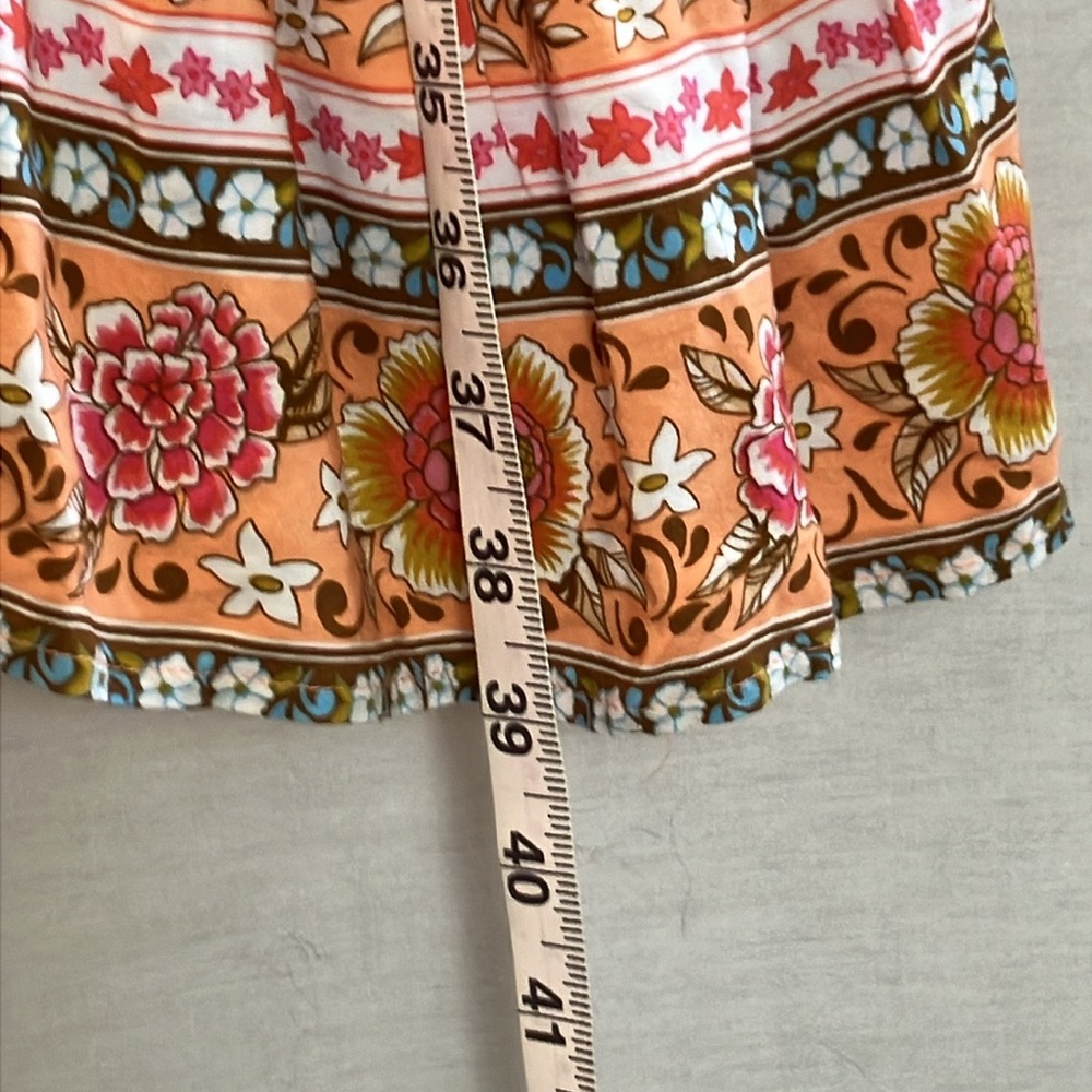 Umgee Orange Paisley V-Neck Mini Dress - Picture 9 of 15